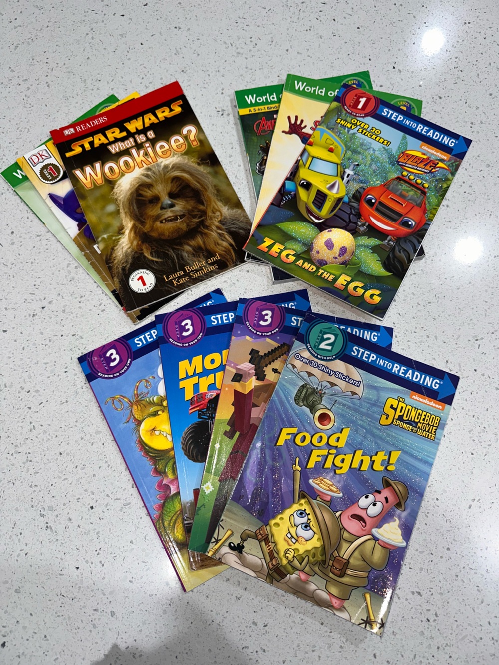 Step Into Reading Book Bundle 10 Books Marvel LEGO Batman Star Wars SpongeBob